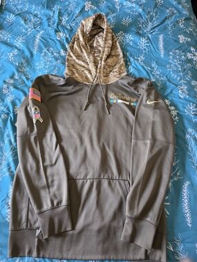Miami Dolphins Salute To Service Hoodie NFL Nike Dri-Fit Mens Camo Size Large